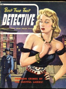 Best True Fact Detective 1/1950-Prostitute cover-Newsbook-lurid pulp crime 