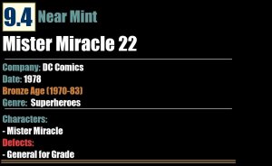 Mister Miracle 22 (1978) NM Bronze Age DC Comics