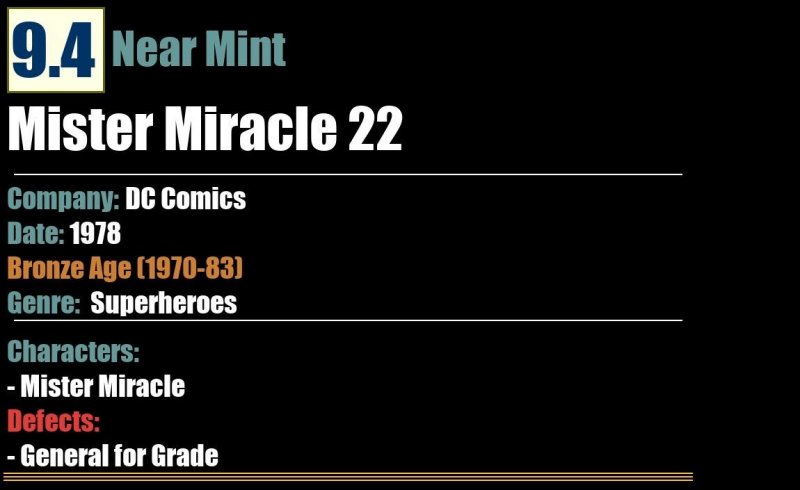 Mister Miracle 22 (1978) NM Bronze Age DC Comics
