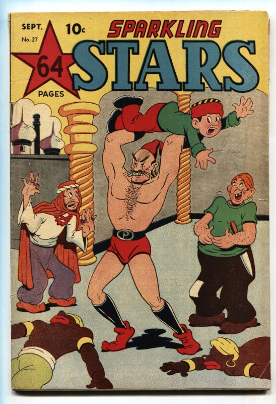 Sparkling Stars #27 1947-Bondage/Torture splash panel-Golden-age-incomplete