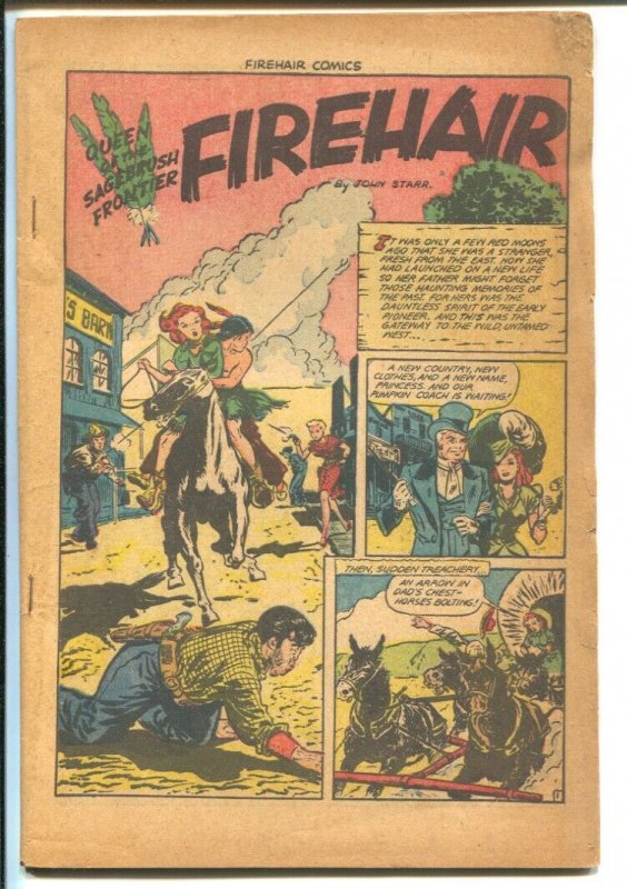 Firehair #2 1948-Fiction House-Good Girl Art-girl fight panels-P