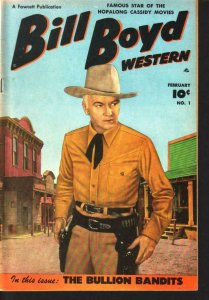 BILL BOYD WESTERN #1 PHOTO COVERS 1950 FAWCETT COMICS FN/VF