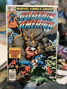 Captain America #248 (1980 Marvel) Dragon Man! Nick Fury!Machinesmith!Byrne Art! 