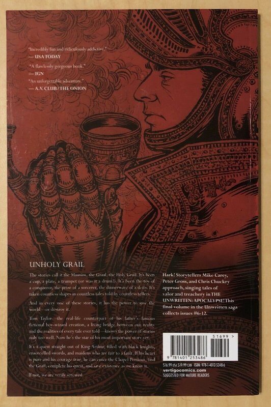 Unwritten Vol 11 Apocalypse TPB DC Vertigo 2015 Mike Carey & Peter Gross