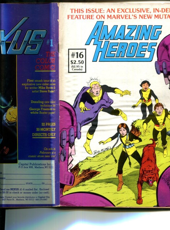 Amazing Heroes #16 - Preview New Mutants (5.0/5.5) 1982
