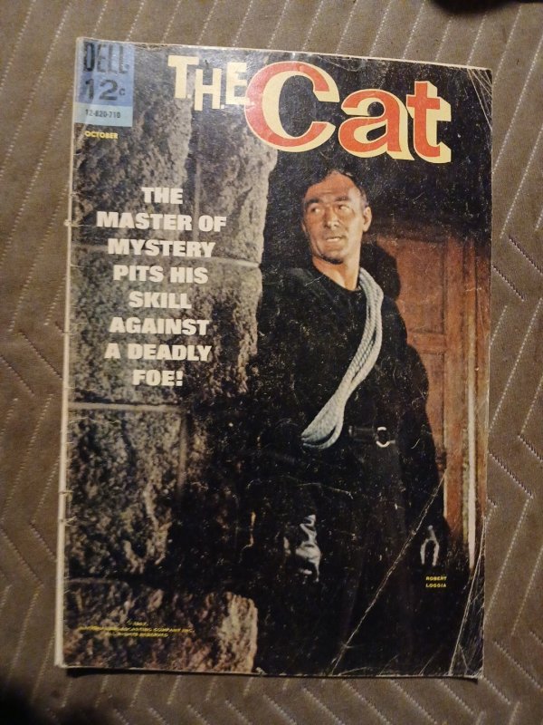 T.H.E CAT 4 DELL 1967 Silver Age JACK SPARLING art ROBERT LOGGIA PHOTO COVER Spy
