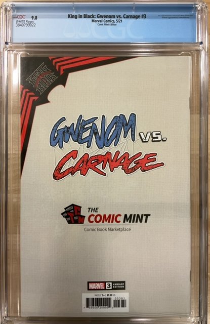 King in Black: Gwenom vs. Carnage #3 Lee Cover A (2021) CGC 9.8