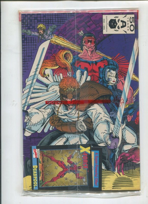 X-FORCE #1 (POLYBAGGED) WITH DEADPOOL CARD!! 1991
