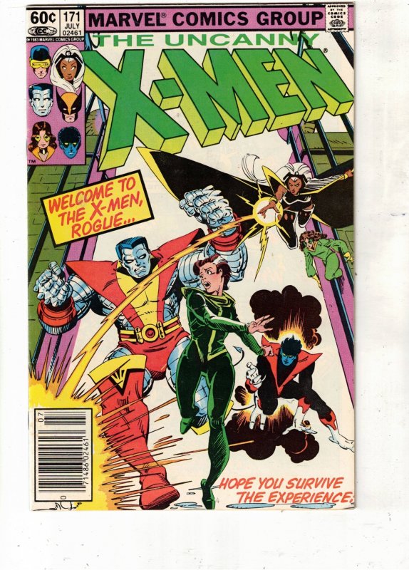 The Uncanny X-Men #171 (1983) High-Grade 50% NM- Rogue Joins! COVELL CERTIFICATE
