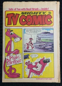 1977 Oct 22 MIGHTY TV COMIC UK Weekly FN+ 6.5 Pink Panther 16pgs / Fisherman