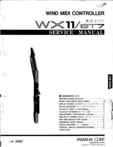 Yamaha WX11 WX-11 Service Manual