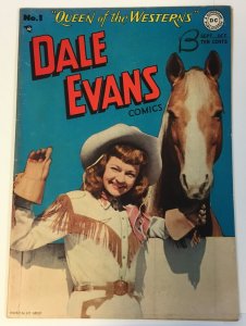 DC COMICS 1948 DALE EVANS Queen of the Westerns  #1 COMIC BOOK GOLDEN AGE!  wh