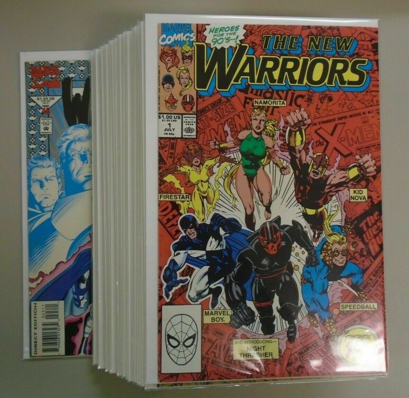 New Warriors (1st Series) Set:#1-45 Average 8.0 VF (1990-94)