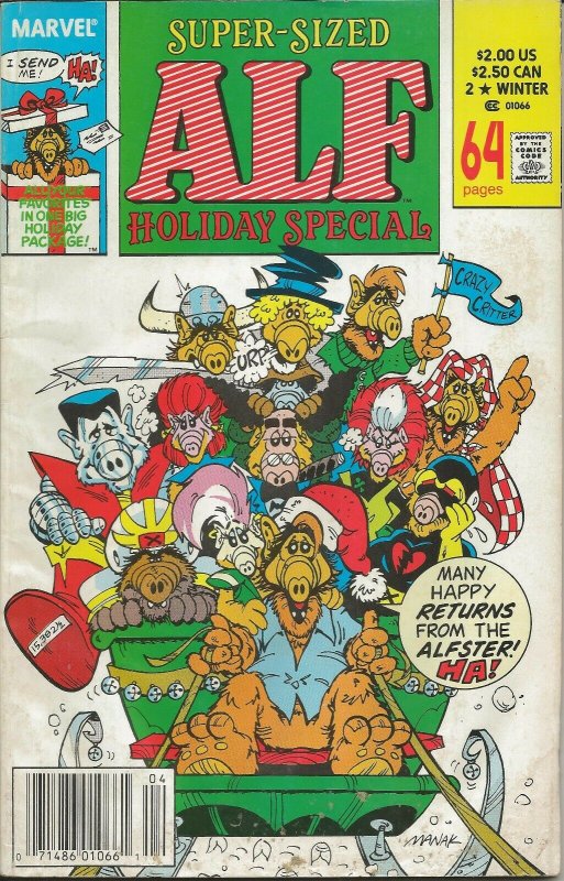 NBC ALF Holiday Special #2 ORIGINAL Vintage 1990 Marvel Comics X Men 