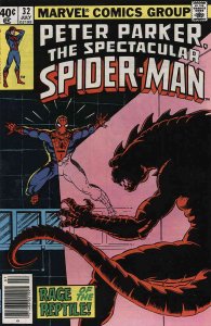 Spectacular Spider-Man, The #32 (Newsstand) FN ; Marvel | 1st appearance Iguana