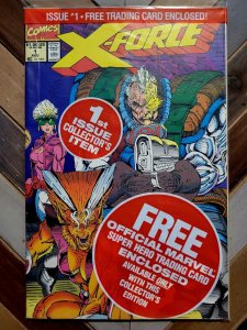 Lot of 20: X-Force Comics Includes Sealed #1, Trading Cards, Poster X-Men Tie-In