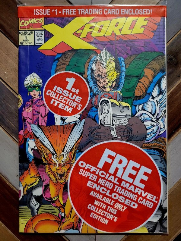 Lot of 20: X-Force Comics Includes Sealed #1, Trading Cards, Poster X-Men Tie-In