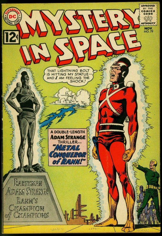 MYSTERY IN SPACE #79 DC 1962 ADAM STRANGE A-BOMB PANEL VG