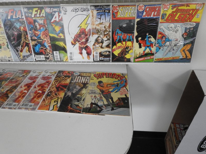 Huge Lot of 140+ Comics W/ Flash, Superman, Batman Avg. VF Condition.