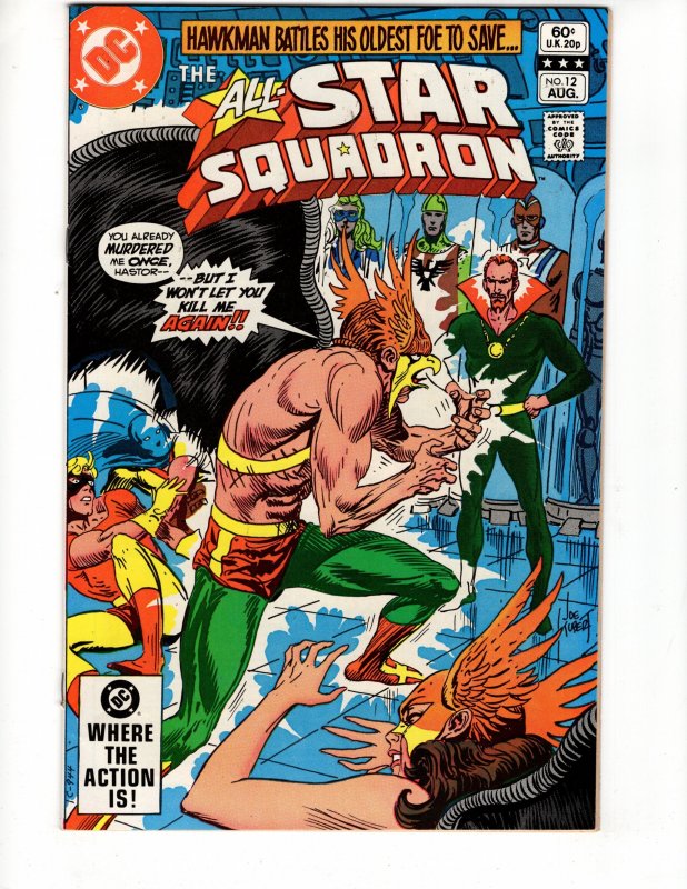 All-Star Squadron #12 (1982) vf Joe cKubert Hawkman Cover