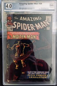 The Amazing Spider-Man #28 (1965) 1st Molten Man. PGX 4.0