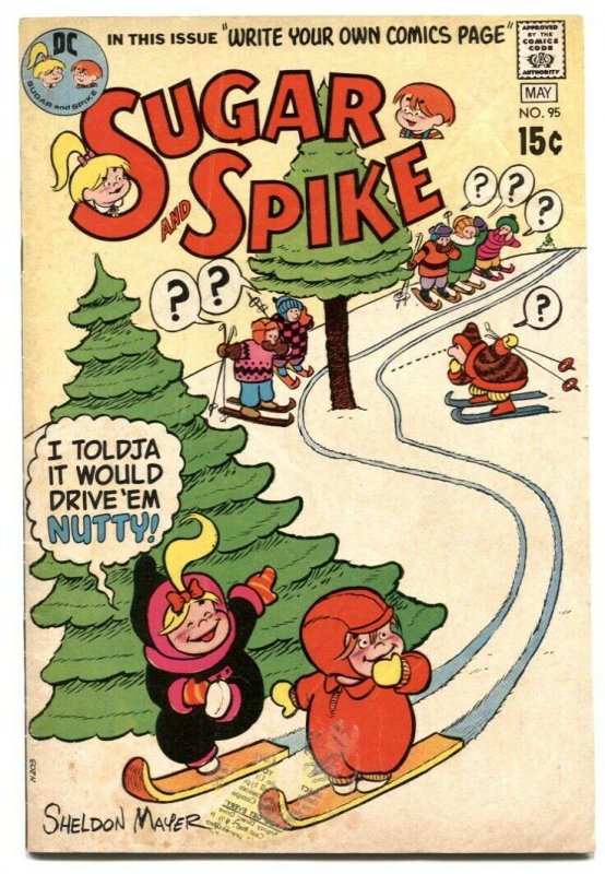 Sugar and Spike #95 1971 Skiing gag cover- DC Comics- G/VG