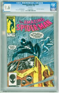 The Amazing Spider-Man #254 (1984) CGC 9.6! White Pages!