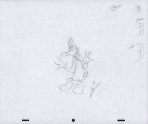 Daffy Duck Animation Pencil Art - 33 - Smug