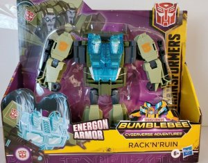 HASBRO TRANSFORMERS Bumblebee CYBERVERSE ADVENTURES RACK 'N' RUIN Energon Armor