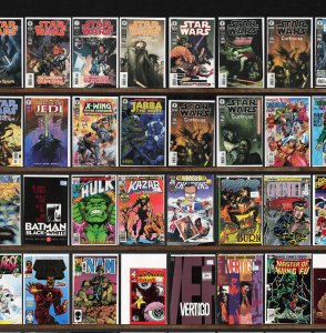 Huge Lot 150+ Comics with Star Wars, The Incredible Hulk, X, Grendel & More!