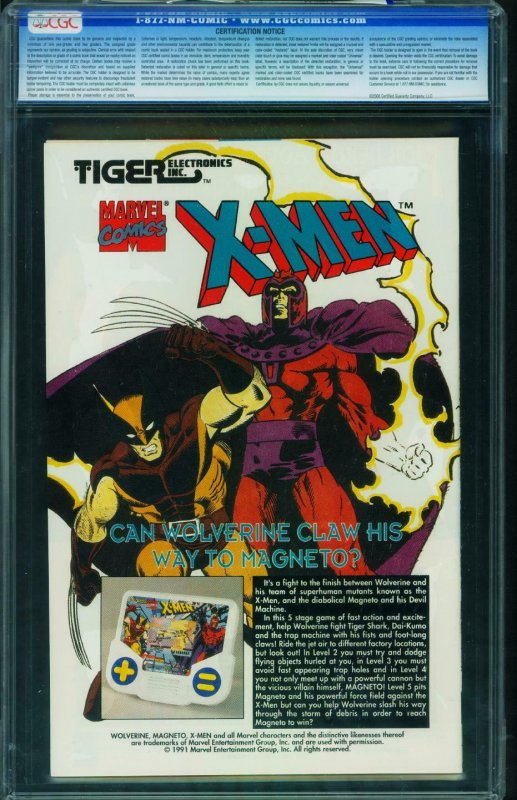 X-Men #4 1991- CGC Graded 9.6 White Pages- 1st Omega Red - 0144125032