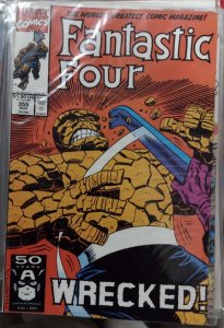 Fantastic Four  # 355 1991  MARVEL wrecker  vs the thing