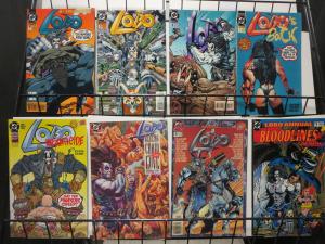 Lobo Comics Lot of 8Diff DC's Bastich in Blazing Chain Elseworld Bloodlines Fun!