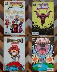 AVENGERS Family All #1s Set of 4 (Marvel 2023) HIGH GRADE Skottie Young Variants