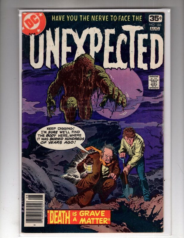 The Unexpected #186 (1978) 7.0-7.5 DEATH IS A GRAVE MATTER!  / MC#46