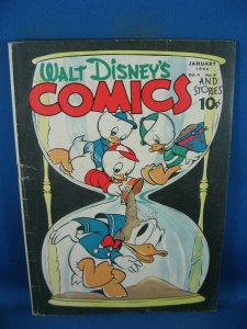 WALT DISNEY COMICS STORIES 40 VG+  BARKS 1944