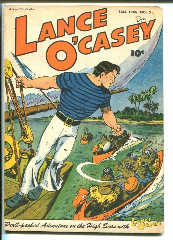 Lance O'Casey #3 1946-Fawcett-Whiz Comics Hero-VF MINUS 