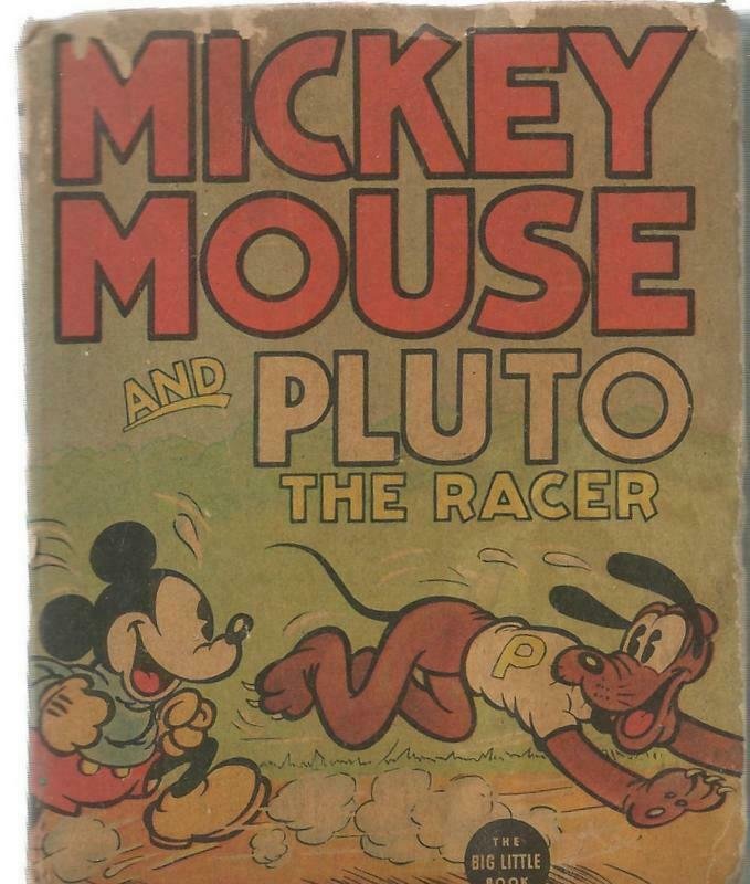 Mickey Mouse and Pluto the Racer VINTAGE 1936 Whitman Big Little Book 1128
