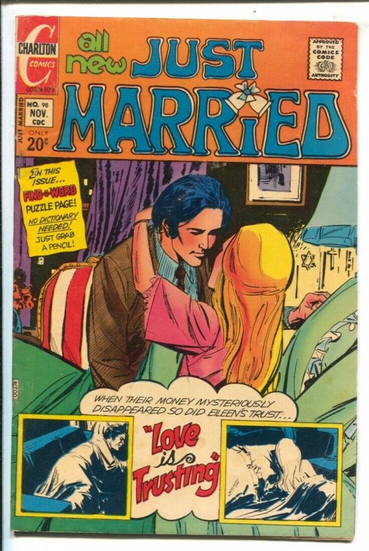 Just Married #98 1973-Charlton-puzzle page-Love Is Trusting-VG