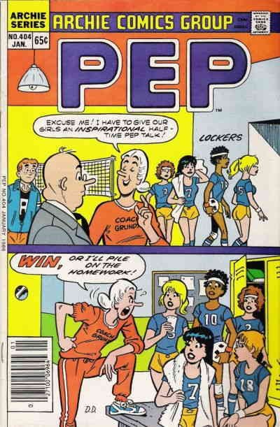 Pep #404 VG ; Archie | low grade comic January 1986 Girls Volleyball Team