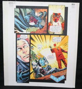 JSA #17 p.23 Color Guide Art Johnny Sorrow kills Doctor Mid-Nite by John Kalisz