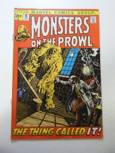 Monsters on the Prowl #15 (1972) VG+ Condition