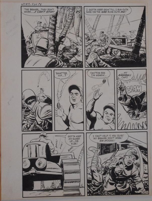 JACK SPARLING original art, WARFRONT #9 pg 24,14x 19,1952,WWII, Japanese, Island