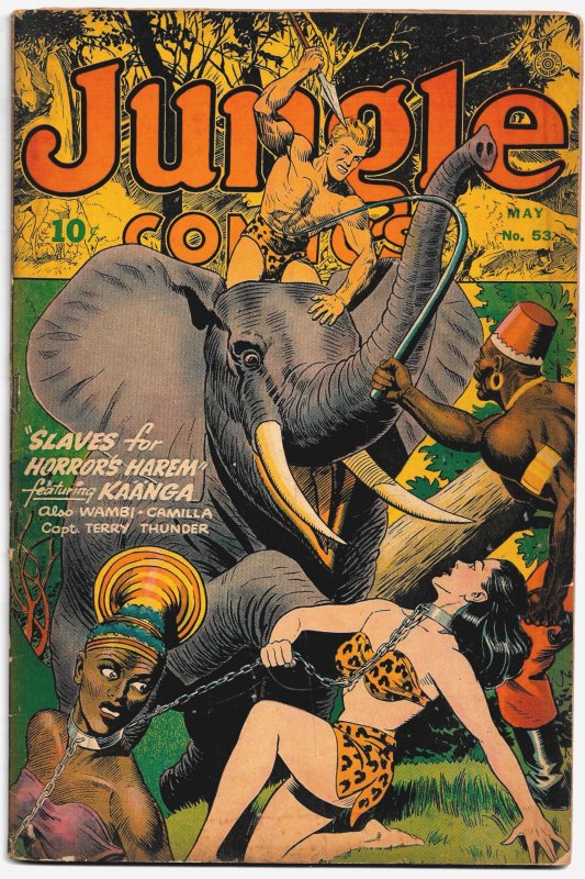 JUNGLE COMICS #53 (May1944) 5.0 VG/FN  52 pages - 6 stories! Early George Tuska!