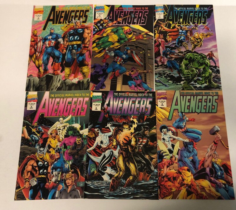 AVENGERS OFFICIAL INDEX (1994) #1-6 F/VF Complete Set ~ Marvel Comics | Stan Lee