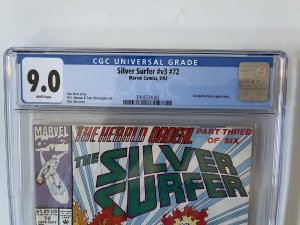 Silver Surfer #72 CGC 9.0 -1st Nebula As A Cyborg (GOTG) -Firelord & Nova App.!