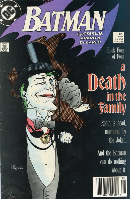 Batman #429 (1989) Death in the Family Joker VG- 3.5 Comic Book