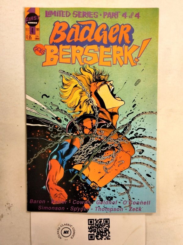 Badger Goes Berserk #4 VF-NM First Comics comic book 36 JW60
