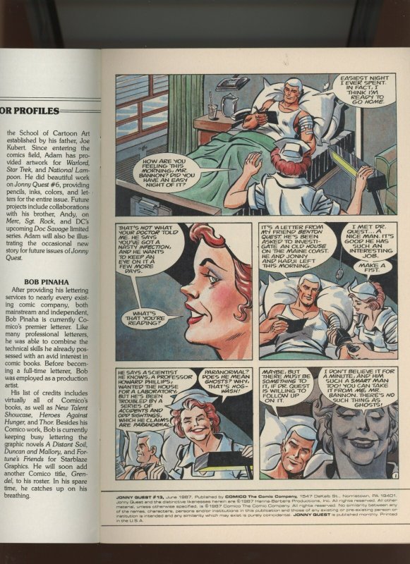 (1987) Jonny Quest #13: WRAPAROUND COVER! COMBINED SHIPPING! (9.2)