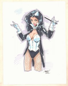 Zatanna Sexy Color Commission - 2012 Signed art by Randy Kintz